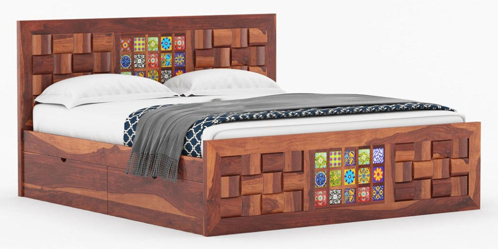 King size bed with storage