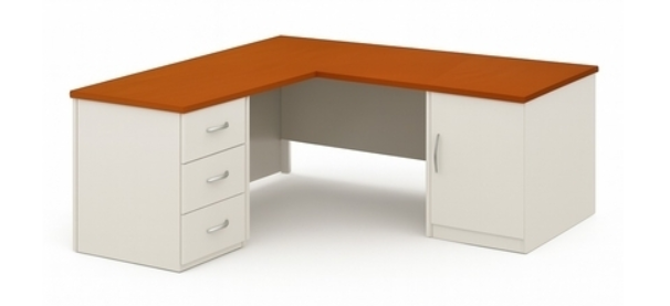 Rectangle Executive Table with Keyboard Tray and Pedestal Unit