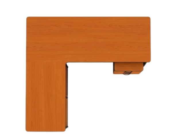 Rectangle Executive Table with Keyboard Tray and Pedestal Unit