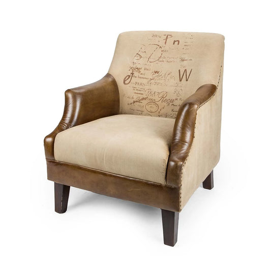 Scripted Elegance Armchair