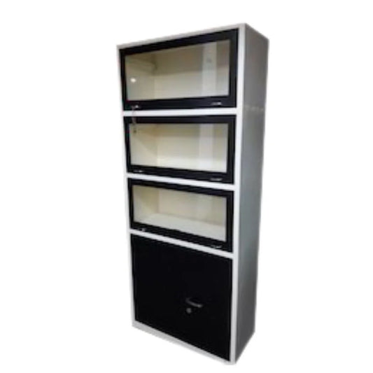 Almirah Large with 3 Glassdoor and 1 Cabinet JSF-7045