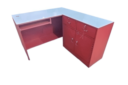 Rectangle Executive Table with Keyboard Tray and Pedestal Unit
