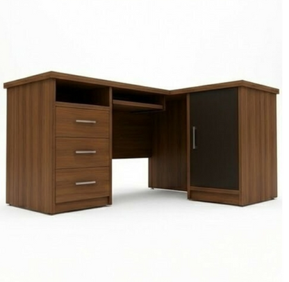 Rectangle Executive Table with Keyboard Tray and Pedestal Unit
