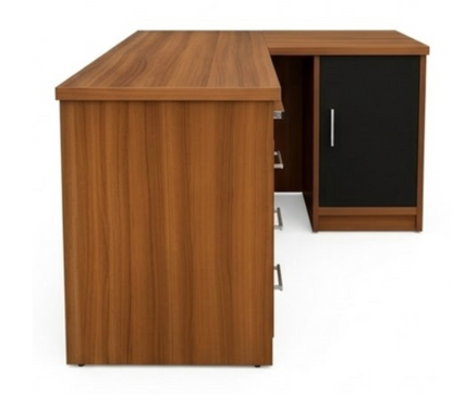 Rectangle Executive Table with Keyboard Tray and Pedestal Unit