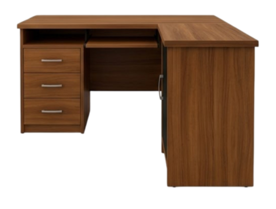 Rectangle Executive Table with Keyboard Tray and Pedestal Unit