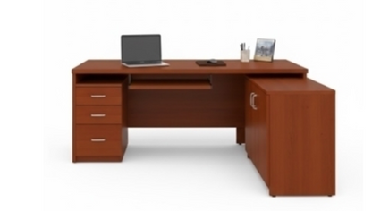 Rectangle Executive Table with Keyboard Tray and Pedestal Unit