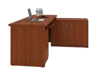 Rectangle Executive Table with Keyboard Tray and Pedestal Unit