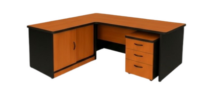 Rectangle Executive Table with Keyboard Tray and Pedestal Unit