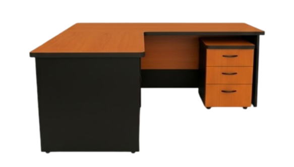 Rectangle Executive Table with Keyboard Tray and Pedestal Unit